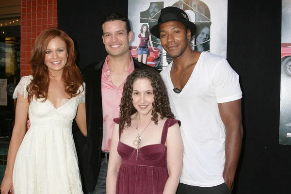 Rachel Boston and B.P. Cooper with Senta Moses and McKinley Freeman at the Los Angeles Sneak Peek Screening of 'Ten Years Later'. Majestic Crest Theatre, Los Angeles, CA. 07-16-09 — Stock Photo, Image