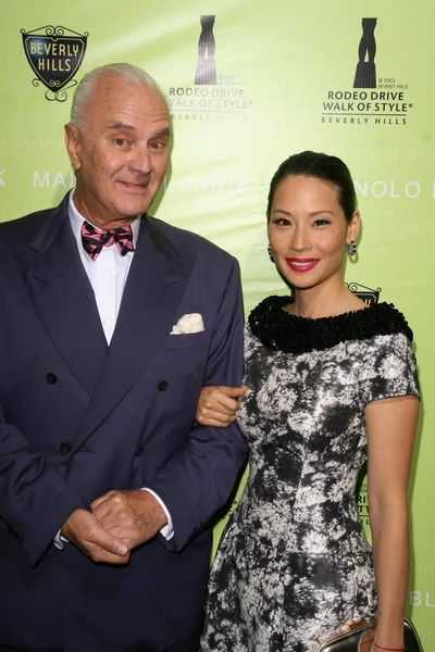 Manolo blahnik a lucy liu — Stock fotografie