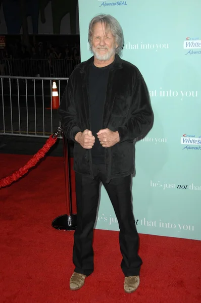 Kris Kristofferson at the World Premiere of 'He's Just Not That Into You'. Grauman's Chinese Theatre, Hollywood, CA. 02-02-09 — Stock Photo, Image