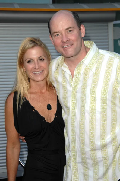 David Koechner and Friend At the Premiere of "Henry Poole is Here". Arclight Cinemas, Hollywood, CA. 08_07_08. — Stock Photo, Image