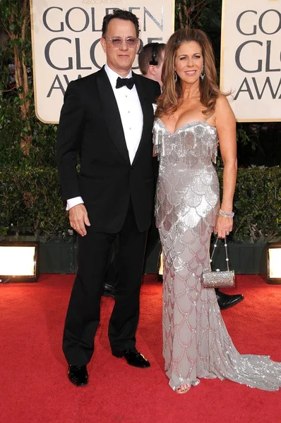 Tom hanks och rita wilson — Stockfoto