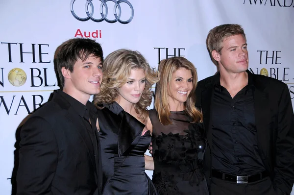 Matt Lanter and Annalynne McCord with Lori Loughlin and Trevor Donovan at the 1st Annual Noble Humanitarian Awards. Beverly Hilton Hotel, Beverly Hills, CA. 10-18-09 — ストック写真