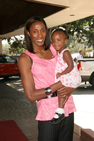 Lisa Leslie and daughter Lauren at the Diamonds in the RAW Award Luncheon Honoring Hollywood Stuntwomen, Mountaingate Country Club, Los Angeles, CA. 10-19-08