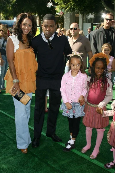 Malaak Compton com Chris Rock e família — Fotografia de Stock