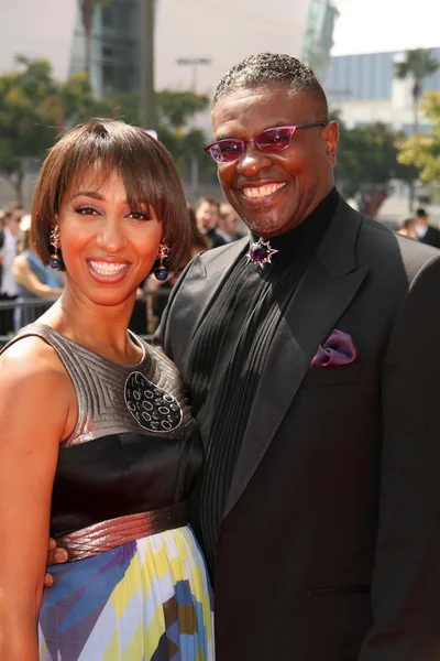 Keith David and Wife At the 60th Primetime Creative Arts Emmy Awards Red Carpet. Nokia Live Theater, Los Angeles, CA. 09-13-08 — Stock Photo, Image