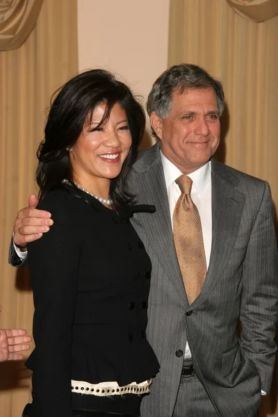 Julie chen i leslie moonves — Zdjęcie stockowe