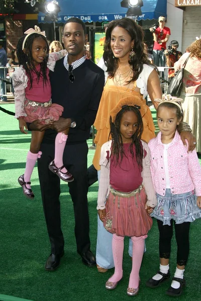Malaak Compton mit Chris Rock und Familie — Stockfoto