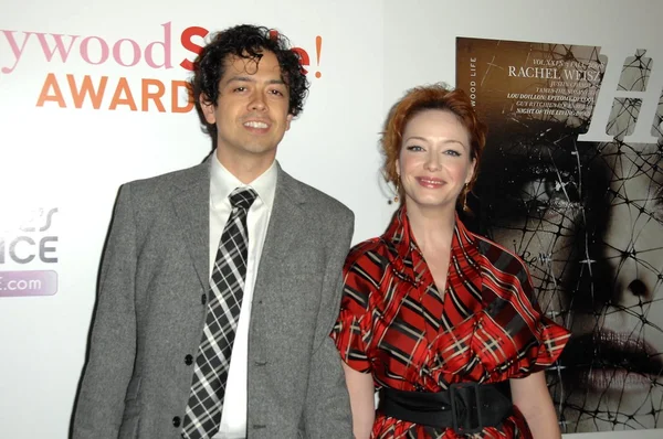 Geoffrey arend i christina hendricks — Zdjęcie stockowe