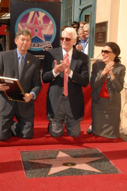 Leron Gubler with Peter Graves and wife Joan Endress at the Hollywood Walk of Fame induction ceremony for Peter Graves, Hollywood, CA. 10-30-09
