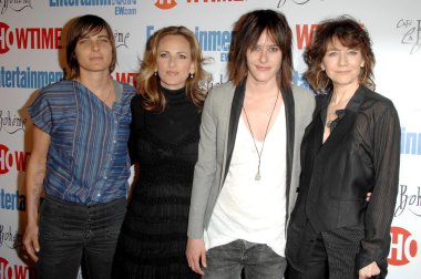Daniela Sea and Marlee Matlin with Katherine Moennig and Ilene Chaiken at the farewell party for final season of 'The L Word'. Cafe La Boheme, West Hollywood, CA. 03-03-09