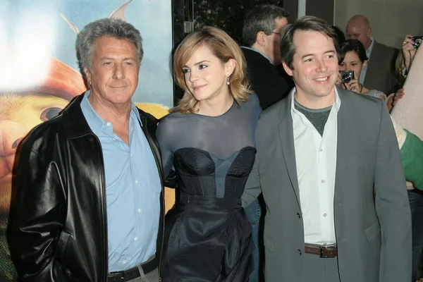 Dustin Hoffman with Emma Watson and Matthew Broderick — Stockfoto