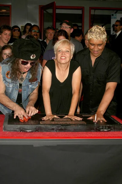 Don Bolles with Lorna Doom and Pat Smear — Stockfoto