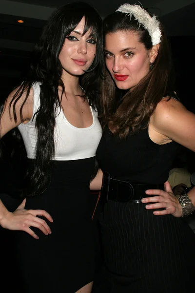 Francesca Viudes and Dorothy Valentine at Charmaine Blake's Birthday Party, Cafe Roma, Beverly Hills, CA. 01-13-10 — стокове фото