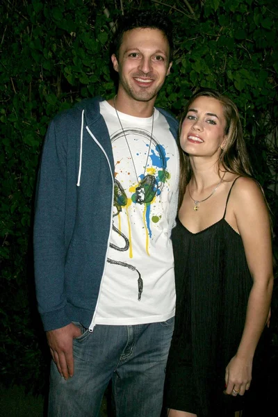 Ray Amin y Katie Chonacas en la fiesta debut del vídeo musical de Katie Chonacas. Les Deux, Hollywood, CA. 02-21-09 — Foto de Stock
