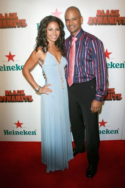 Salli Richardson-Whitfield and Dondre Whitfield at the Los Angeles Premiere of 'Black Dynamite'. Arclight Hollywood, Hollywood, CA. 10-13-09 — Stock Photo, Image