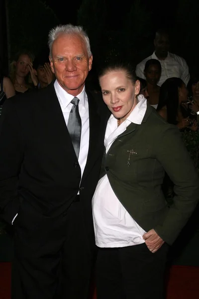 Malcolm McDowell e sua esposa Kelley — Fotografia de Stock