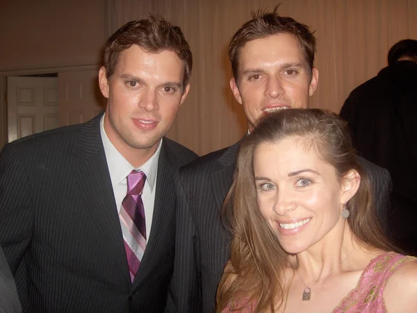 Mike Bryan with Bob Bryan and Alicia Arden Stock Photo