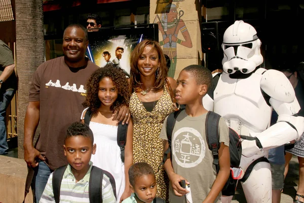 Rodney peete med holly robinson peete — Stockfoto