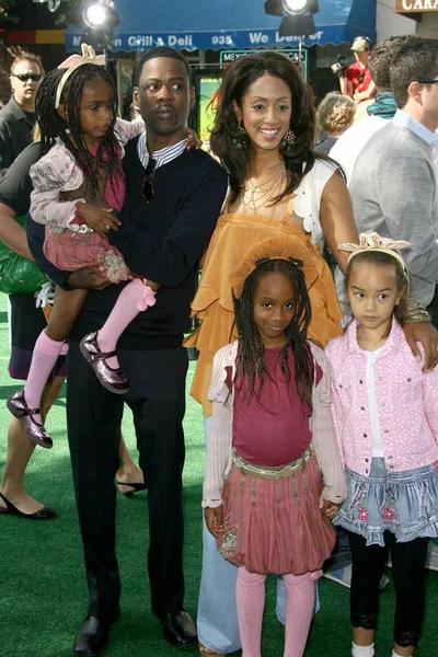 Malaak Compton with Chris Rock and family — Stock Photo, Image