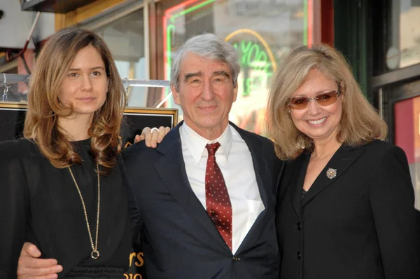 Sam Waterston avec sa femme Lynn Louisa Woodruff et sa fille — Photo