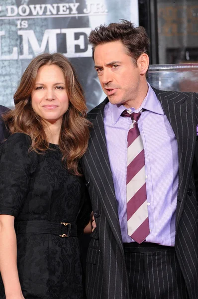 Robert downey jr. és susan levin — Stock Fotó