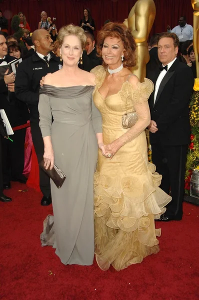 Meryl Streep y Sophia Loren — Foto de Stock