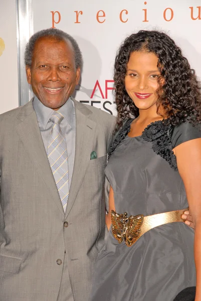 Sidney Poitier and Mark Litman — Stock Photo, Image