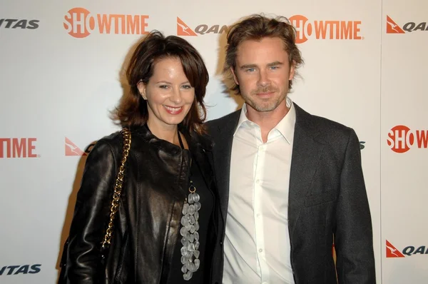 Sam Trammell with wife — Stock Photo, Image