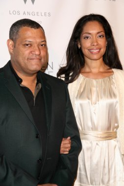 Laurence Fishburne and Gina Torres clipart