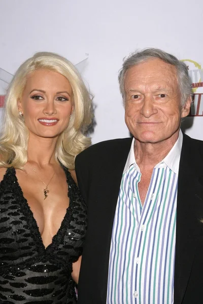 Holly Madison and Hugh Hefner — Stock Photo, Image