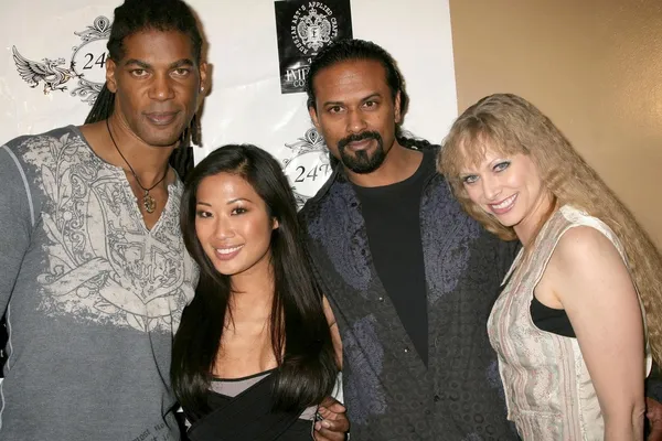 William Romeo and Lena Yada with Karim Imam and Amanda Rushing — Stock Photo, Image