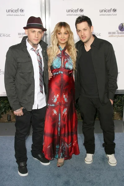 Benji Madden, Nicole Richie, Joel Madden — Stockfoto