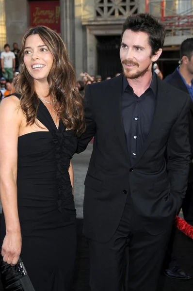 Sibi Blazic og Christian Bale – stockfoto