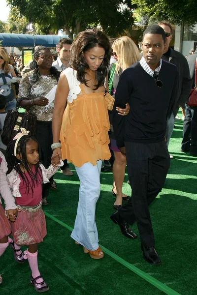 Malaak Compton with Chris Rock and family — Stock Photo, Image