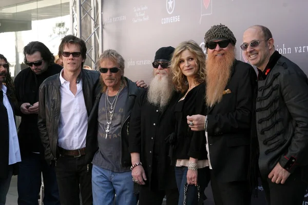 ZZ top ile kevin bacon ve kyra sedgwick — Stok fotoğraf