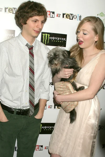 Michael Cera and Portia Doubleday at the "Youth In Revolt" Los Angeles Premiere , Mann Chinese 6, Hollywood, CA. 01-06-10 — Stock Photo, Image