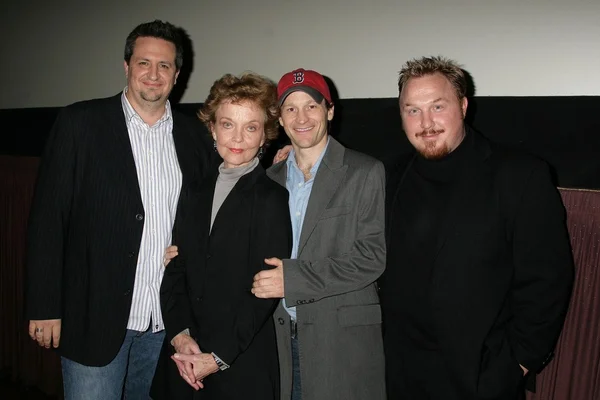 Craig Carlisle and Grace Zabriskie with Michael Leydon Campbell and Keith Kjarval at the Los Angeles Premiere Of 'Bob Funk'. Laemmle's Sunset 5 Theatres, Los Angeles, CA. 02-27-09 — Zdjęcie stockowe