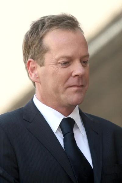 Kiefer Sutherland en la Ceremonia Honrando a Kiefer Sutherland con la 2.377ª Estrella en el Paseo de la Fama de Hollywood. Hollywood Boulevard, Hollywood, CA. 12-09-08 —  Fotos de Stock