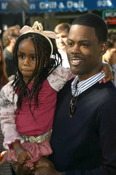 Chris Rock y su hija — Foto de Stock