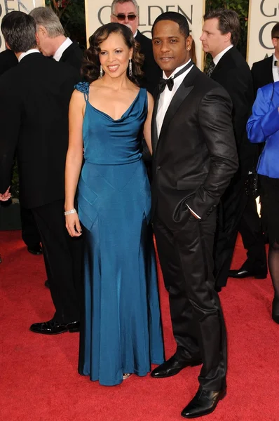 Desiree DaCosta y Blair Underwood en los 66º Premios Globo de Oro. Beverly Hilton Hotel, Beverly Hills, CA. 01-11-09 — Foto de Stock
