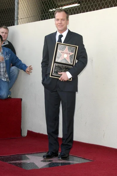 Kiefer Sutherland at the Ceremony Honoring Kiefer Sutherland with the 2,377th Star on the Hollywood Walk of Fame. Hollywood Boulevard, Hollywood, CA. 12-09-08 — Stock Photo, Image
