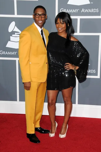 Raphael Saadiq Nia Long Yıllık Grammy Ödülleri Nde Staples Center — Stok fotoğraf