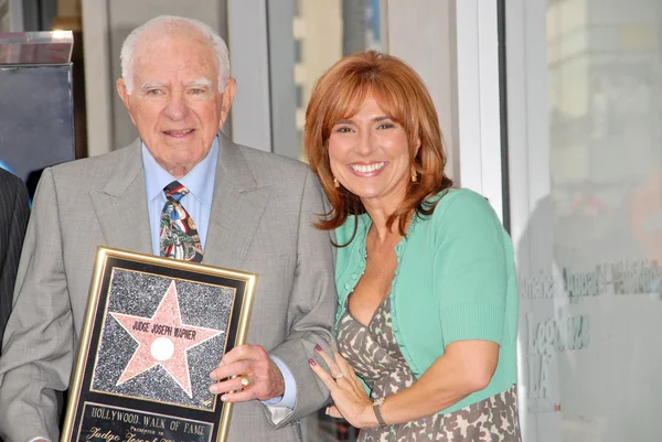 Juiz Joseph Wapner Juiz Marilyn Milian Cerimônia Indução Juiz Joseph — Fotografia de Stock