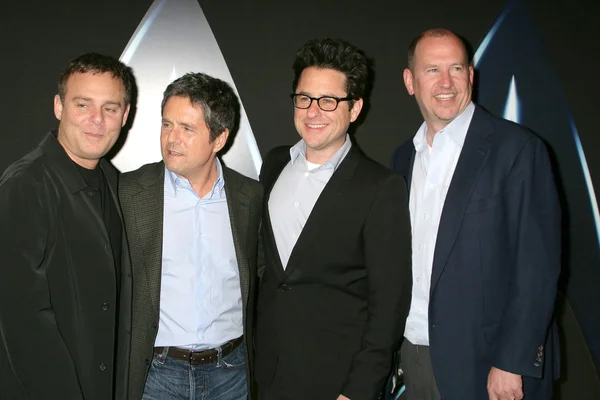 Bryan burk, brett grey, j.j. abrams und rob moore bei der "star trek" dvd- und blu-ray release party, griffith observatory, los angeles, ca. 15-11-09 — Stockfoto