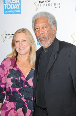 Morgan freeman ve lori mccreary ABD bugün hollywood kahraman Gala onurlandıran ashley judd, montaj hotel, beverly hills, ca. 11-10-09