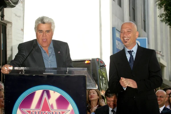 Jay leno und howie mandel — Stockfoto