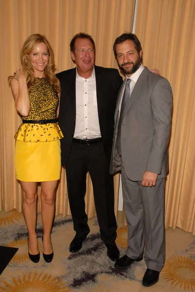 Leslie mann, garry shandling i judd apatow — Zdjęcie stockowe