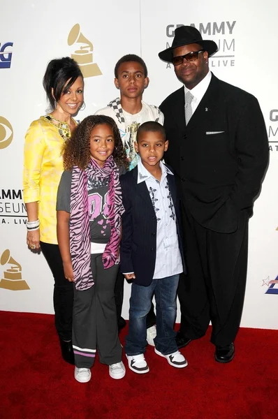 Jimmy Jam and family — Stock Photo, Image