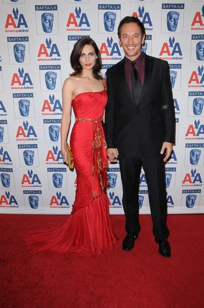 Inna Korobkina y Steve Valentine en los 18 Premios Anuales BAFTA / LA Britannia, Hyatt Regency Century Plaza Hotel, Century City, CA. 11-05-09 — Foto de Stock
