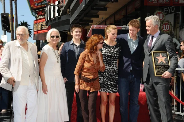 Susan Sarandon com Tim Robbins e família — Fotografia de Stock